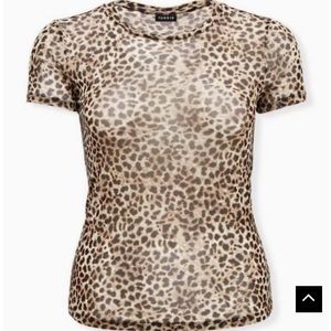 🐆 Torrid Leopard Sheer Mesh Crew Neck Tee 🐆
